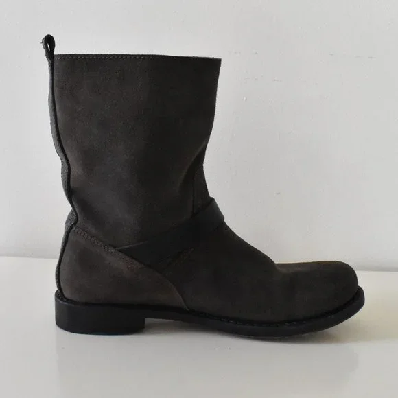 Rag & Bone Waxed Calfskin Moto Biker Boots - Picture 7 of 13